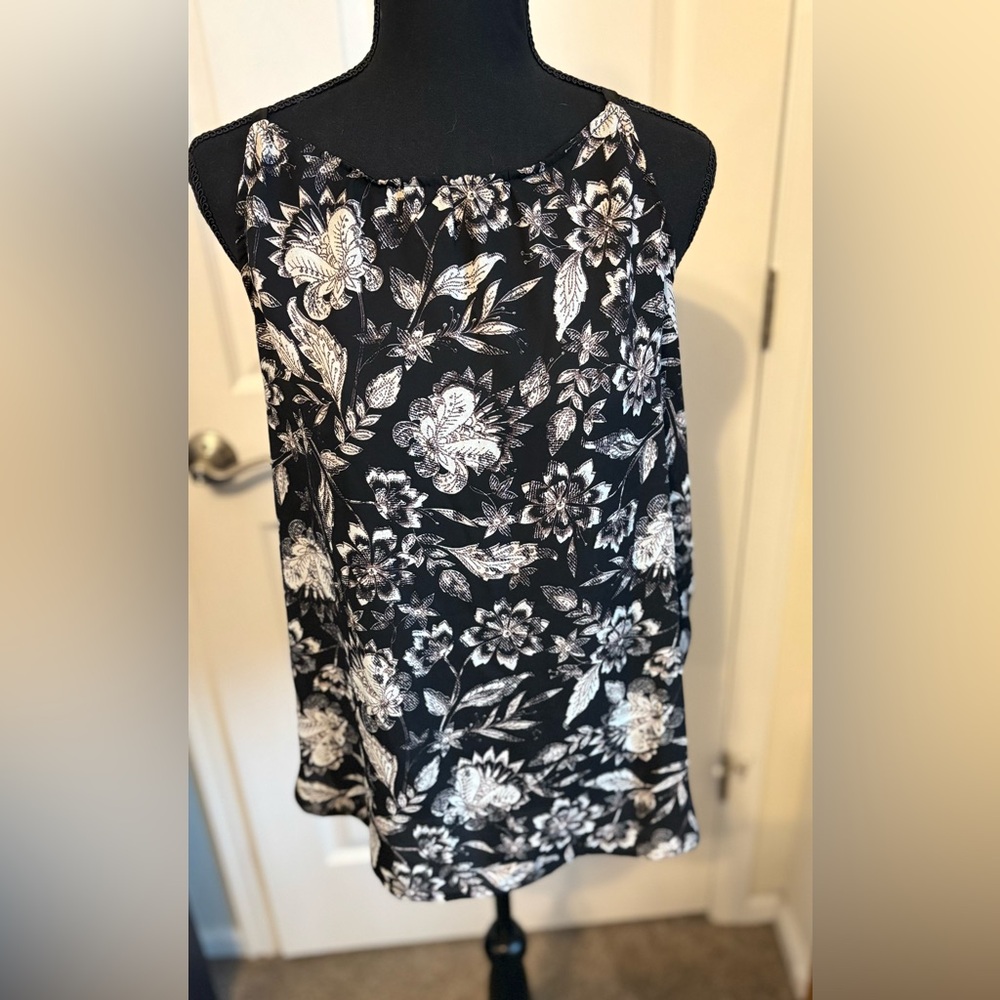 Maurices Black and White Floral Camisole
